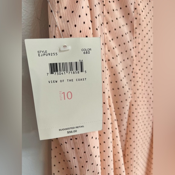 Emma James View of the Coast Pink Polka Dot Skirt Size 10 Petite NWT - Picture 4 of 7